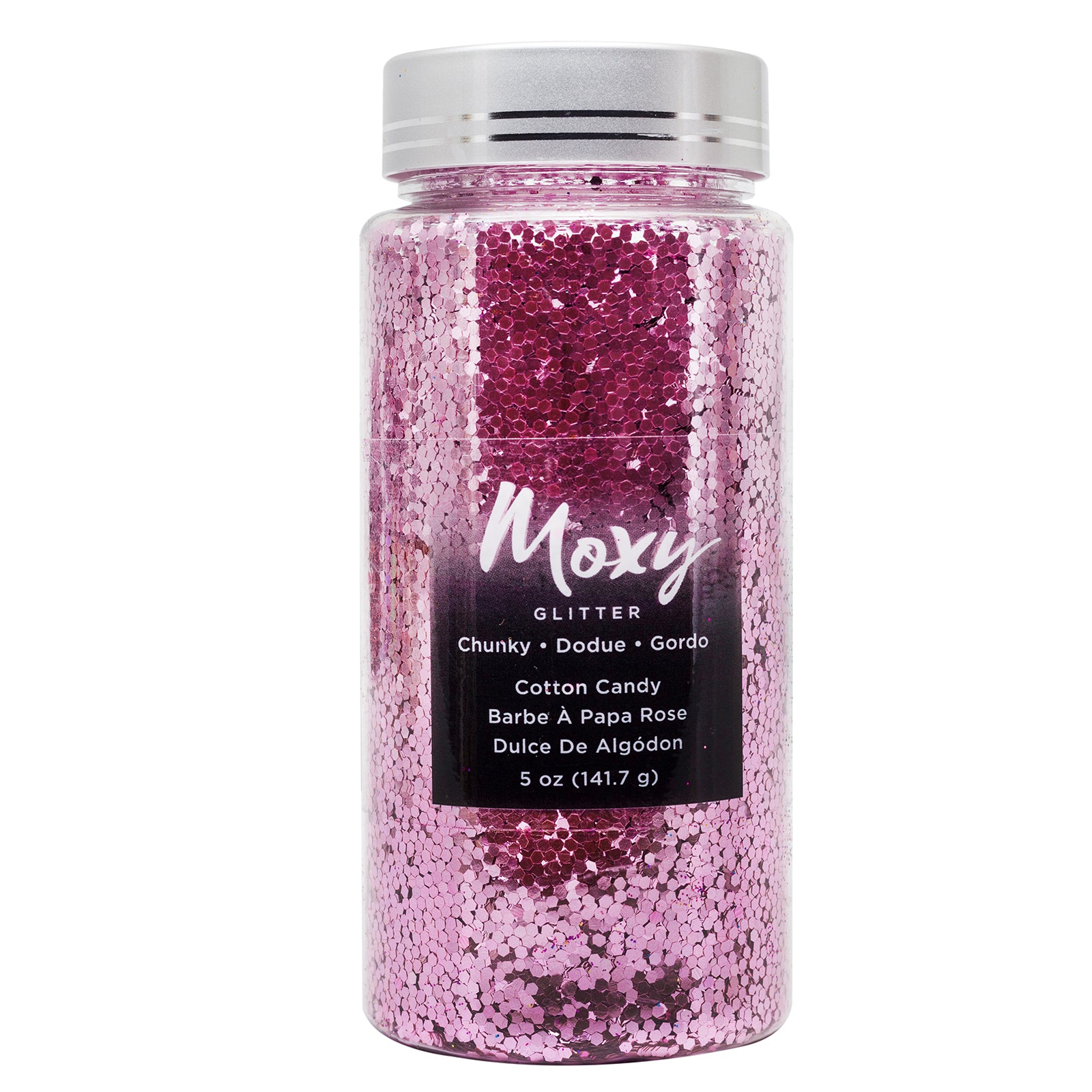 Moxy Chunky Glitter-Cotton Candy 5oz Bottle - CraftCutterSupply.com