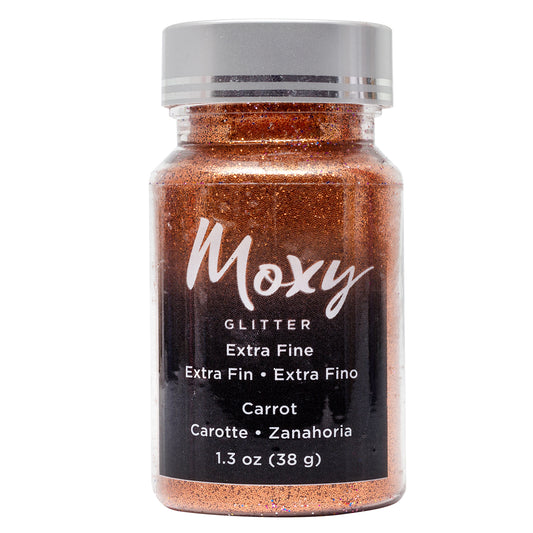 Moxy Extra Fine Glitter-Carrot 1 oz+ Bottle - CraftCutterSupply.com