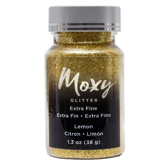 Moxy Extra Fine Glitter-Lemon 1 oz+ Bottle - CraftCutterSupply.com