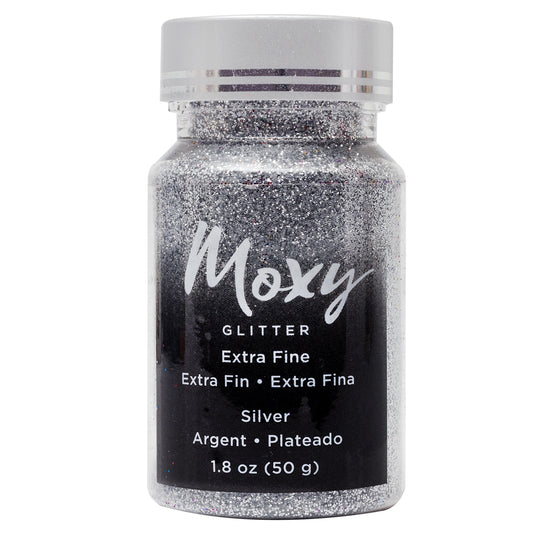 Moxy Extra Fine Glitter-Silver 1 oz+ Bottle - CraftCutterSupply.com