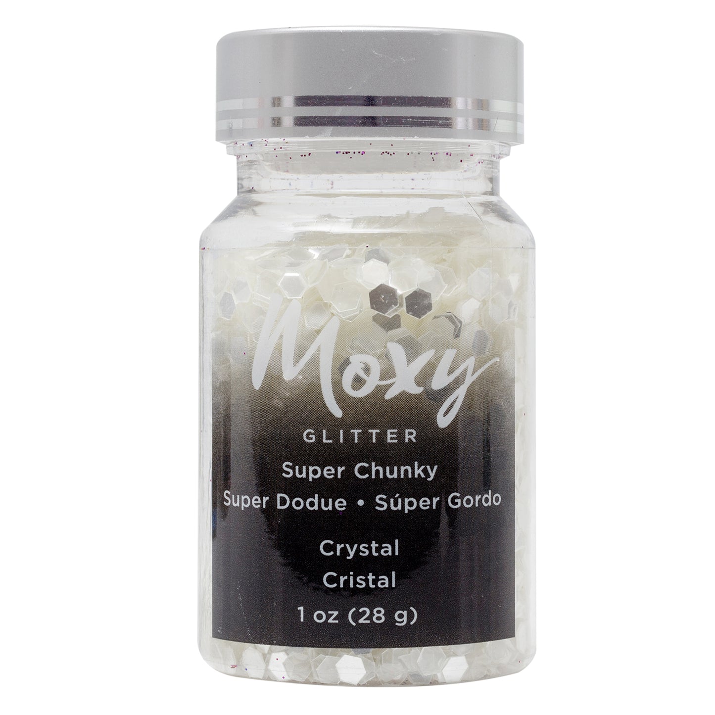 Moxy Glitter Super Chunky - Crystal 1 oz+ Bottle - CraftCutterSupply.com
