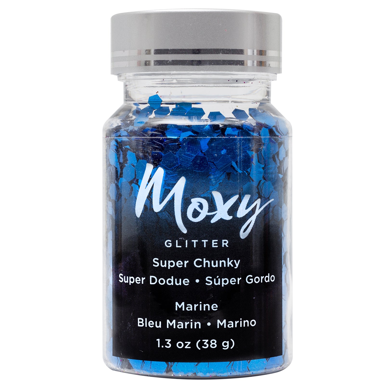 Moxy Glitter Super Chunky - Marine 1 oz+ Bottle - CraftCutterSupply.com