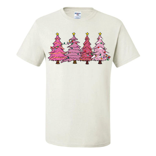 4 Pink Christmas Trees (CCS DTF Transfer Only)