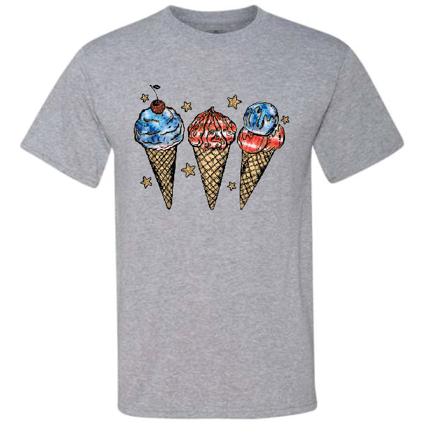 4th Of July Ice Cream Cones (CCS DTF Transfer Only)