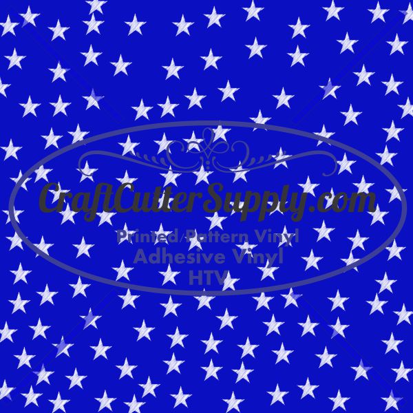 Blue With White Stars 12x12 - CraftCutterSupply.com