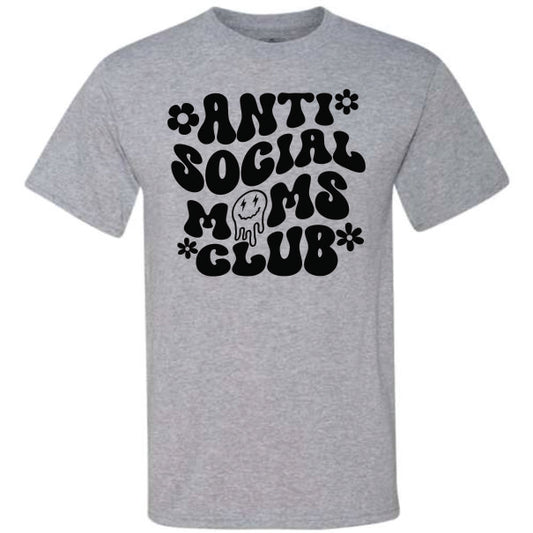 Antisocial Moms Club Smiley Black (CCS DTF Transfer Only)