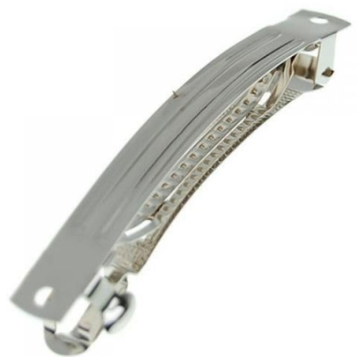 50mm French Barrette Hair Clips-Silver - CraftCutterSupply.com