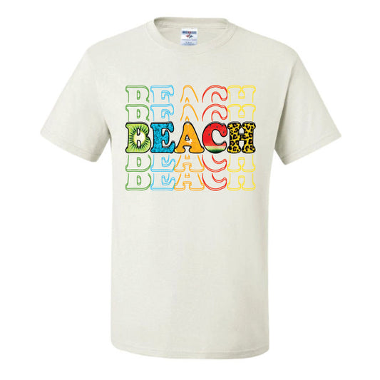 Beach Stacked Multicolor (CCS DTF Transfer Only)