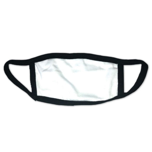 Rabbit Skins - Kids 100% Cotton 2-Ply Face Mask-White/Black CLEARANCE