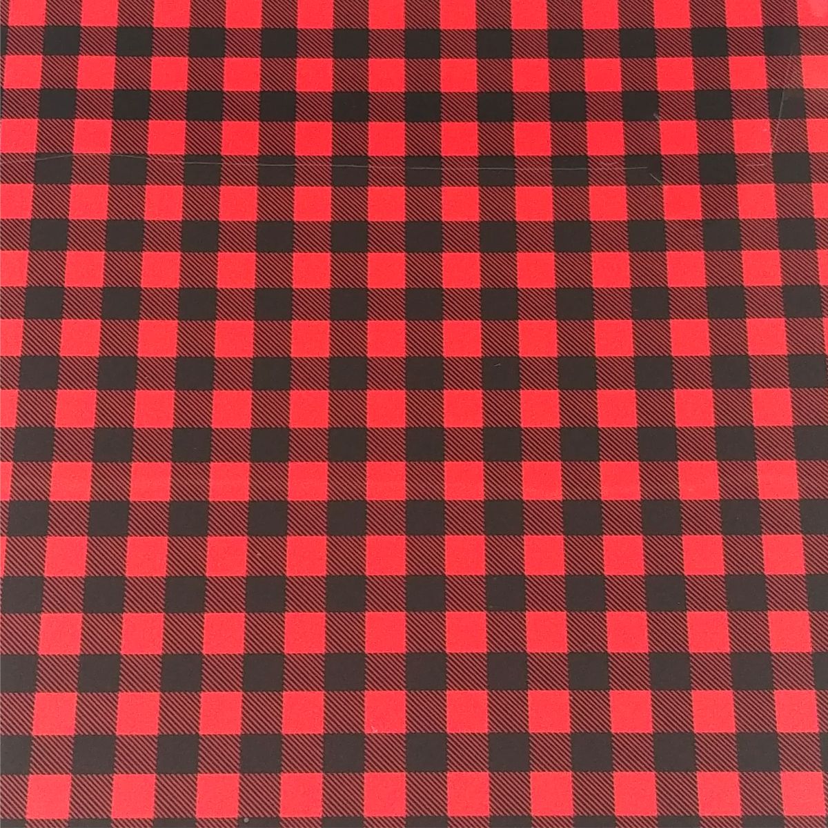 Specialty PSV Fashion Patterns-Buffalo Plaid Red 12in x 15in Sheet (Permanent Adhesive Pattern Vinyl) CLEARANCE