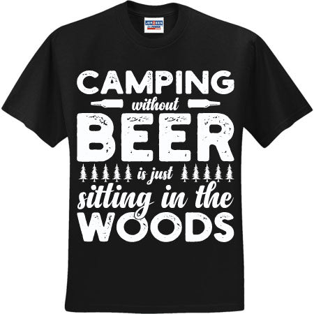 Camping Without Beer White (CCS DTF Transfer Only)
