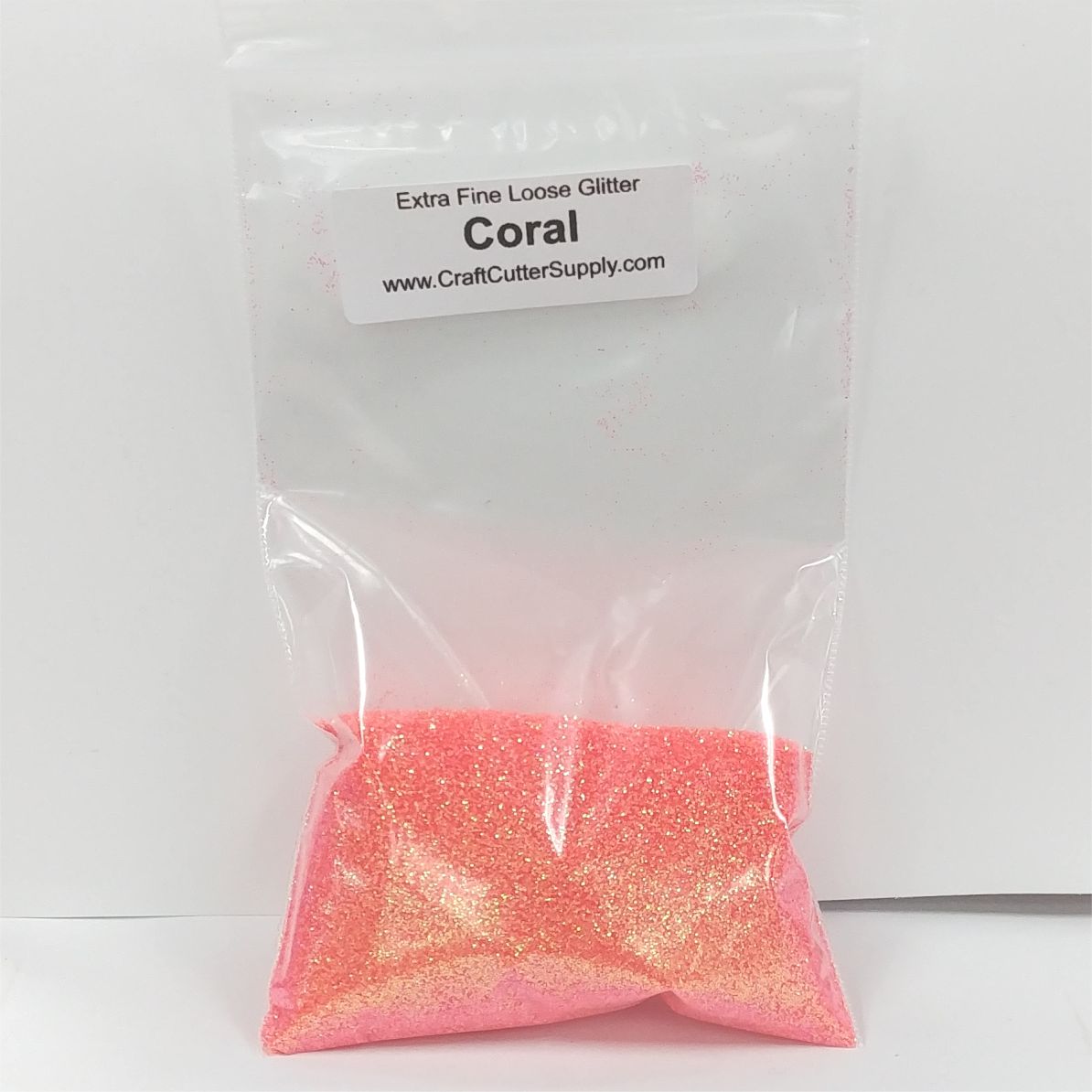Extra Fine Loose Glitter 1oz Bag-Coral