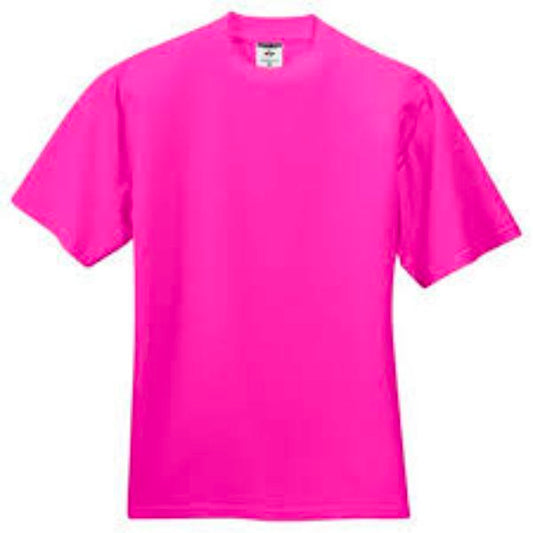 Youth Jerzees Brand 5.6oz 50/50 T-Shirt Color-Cyber Pink - CraftCutterSupply.com