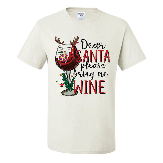 Dear Santa Please Bring Me Wine (CCS DTF Transfer Only)