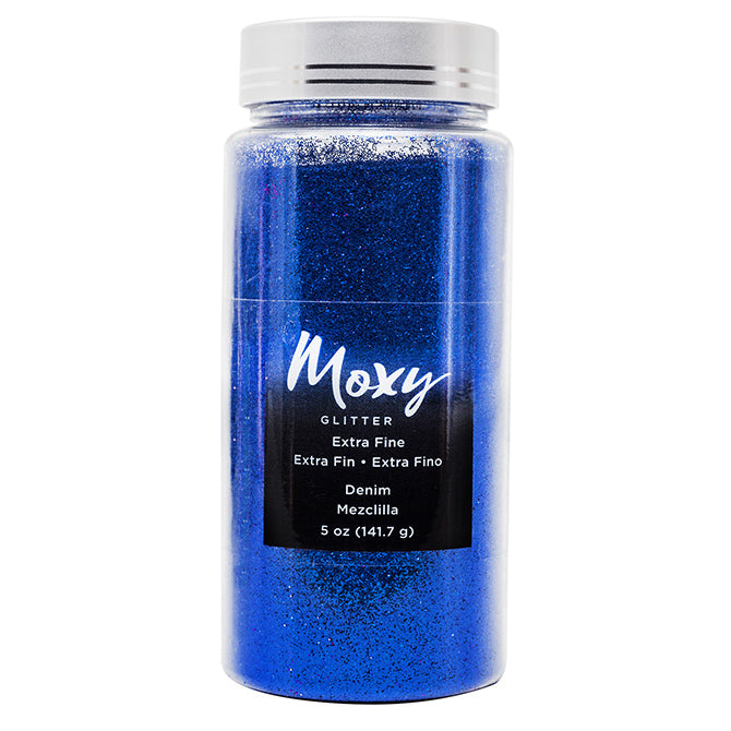 Moxy Extra Fine Glitter- Denim 5oz Bottle - CraftCutterSupply.com