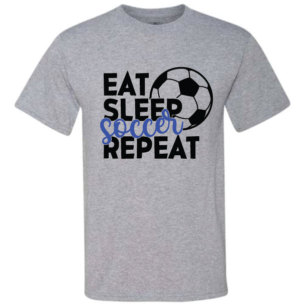 Eat Sleep Soccer Repeat Blue (CCS DTF Transfer Only)