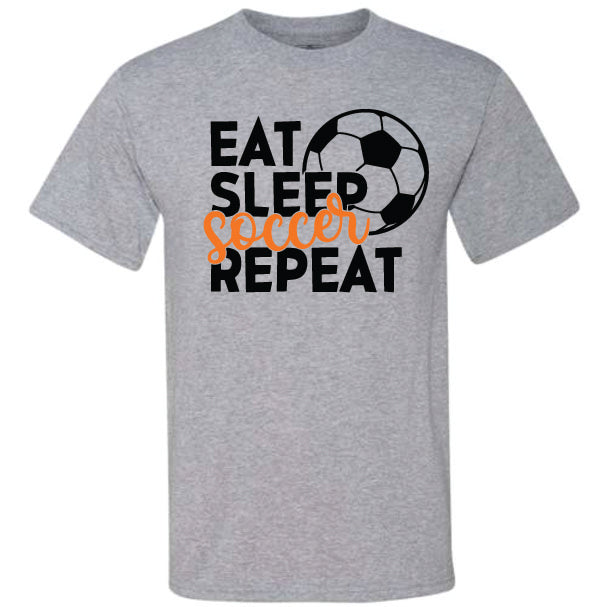 Eat Sleep Soccer Repeat Orange (CCS DTF Transfer Only)
