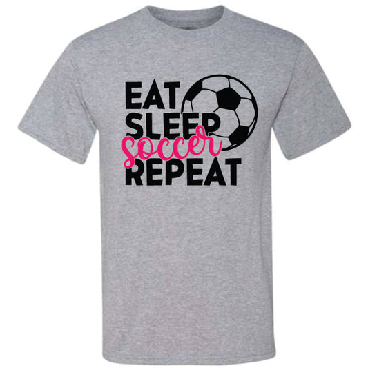 Eat Sleep Soccer Repeat Pink (CCS DTF Transfer Only)