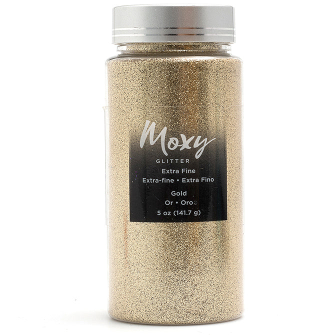 Moxy Extra Fine Glitter-Gold 5oz Bottle - CraftCutterSupply.com