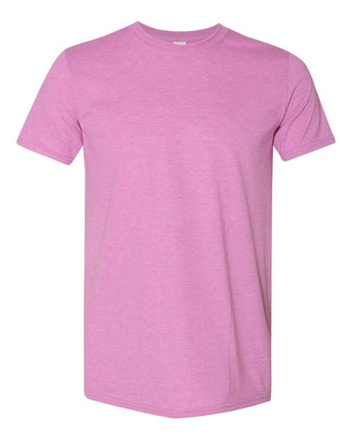 Adult - Gildan Softstyle T-Shirt 64000 Heather Radiant Orchid