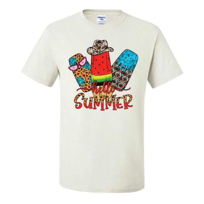 Hello Summer Popsicle Western (CCS DTF Transfer Only)