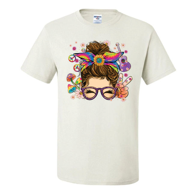 Hippie Messy Bun Girl (CCS DTF Transfer Only)