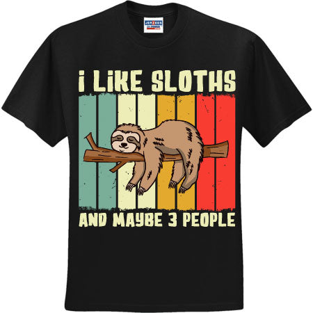 I Like Sloths And Maybe 3 People (CCS DTF Transfer Only)