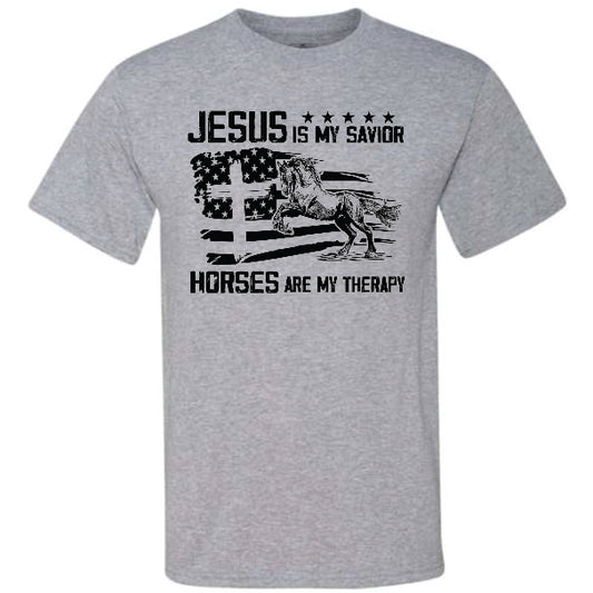 Jesus Is My Savior Horses Are My Therapy (CCS DTF Transfer Only)