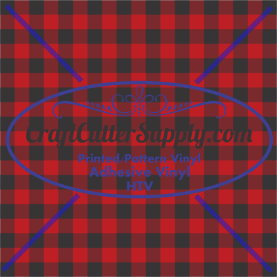 Crafter's Square Permanent Vinyl Paper 12 x 48 - New - Buffalo Red & Black Plaid