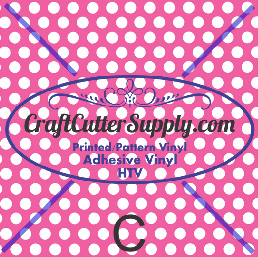 Polka Dots White With Pink Background 12x12 - CraftCutterSupply.com