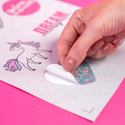 STICKER SHEETS - SILVER GLITTER