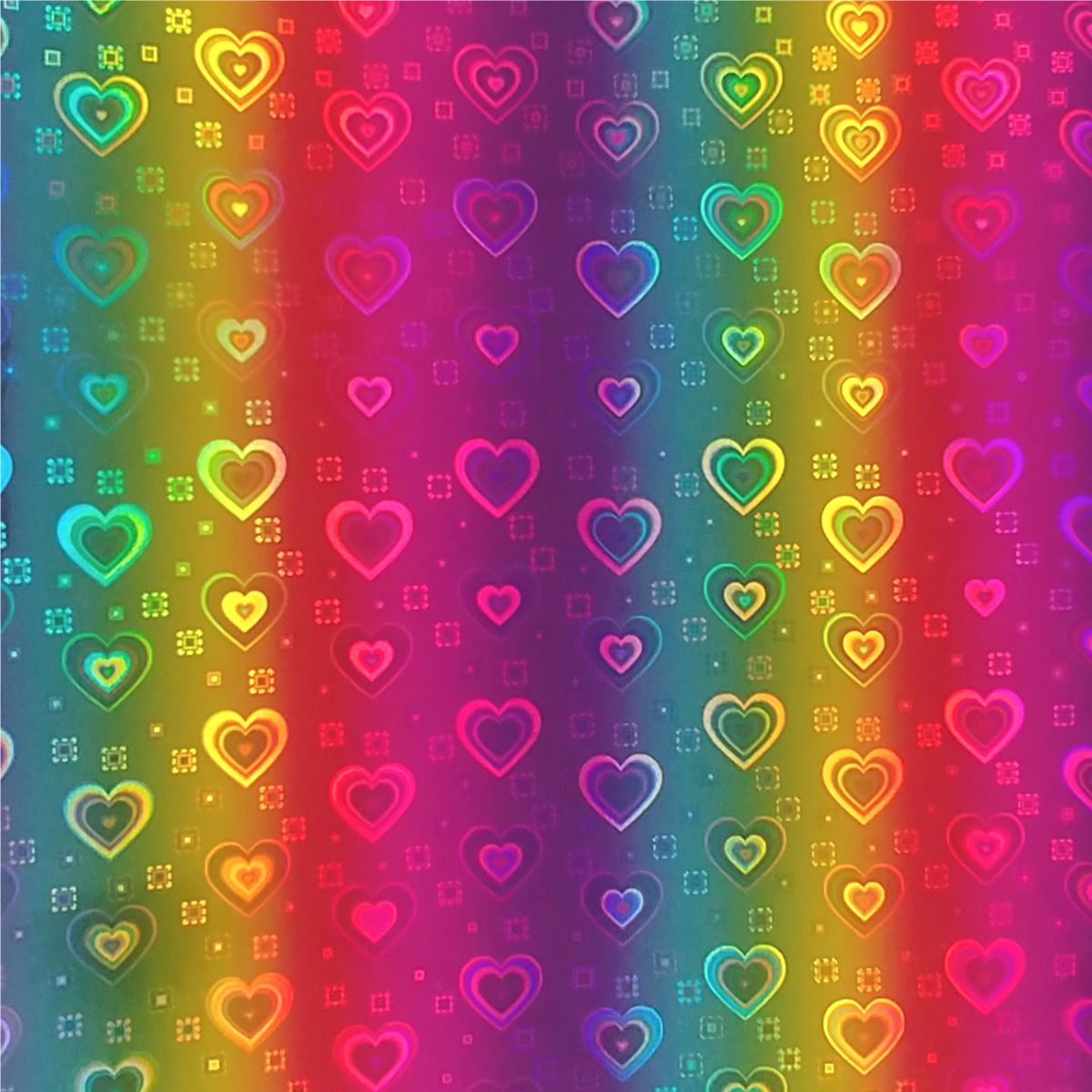 Rainbow Hearts Adhesive Vinyl Choose Your Length SALE While Supplies Last