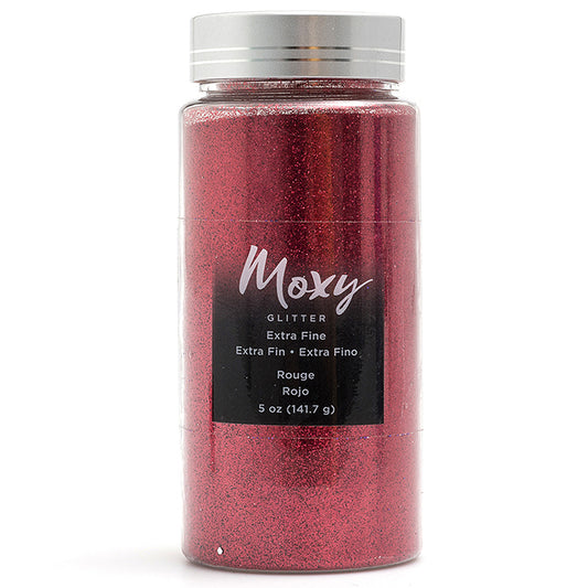 Moxy Extra Fine Glitter-Rouge 5oz Bottle - CraftCutterSupply.com