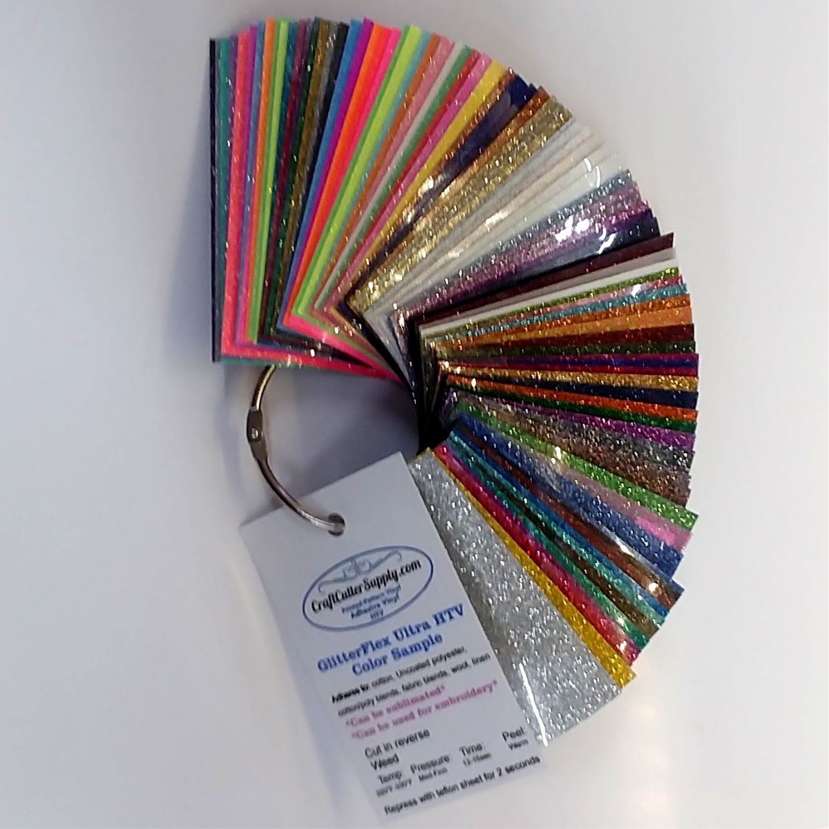 GlitterFlex® Ultra Color Sample Ring - CraftCutterSupply.com