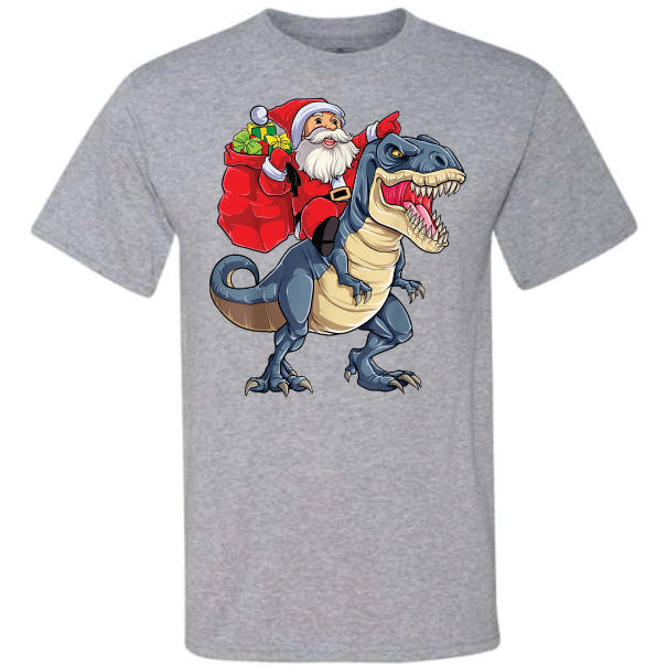 Santa Riding T-Rex (CCS DTF Transfer Only) – CraftCutterSupply.com