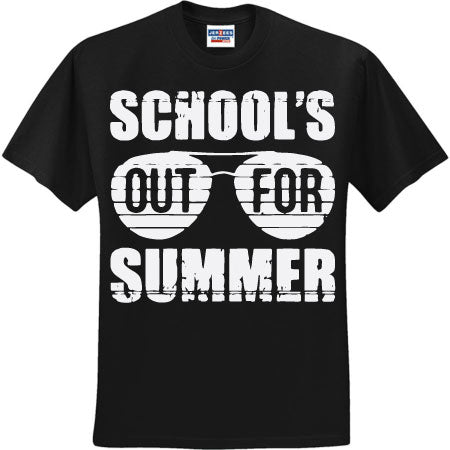 Schools Out For Summer Shades White (CCS DTF Transfer Only)