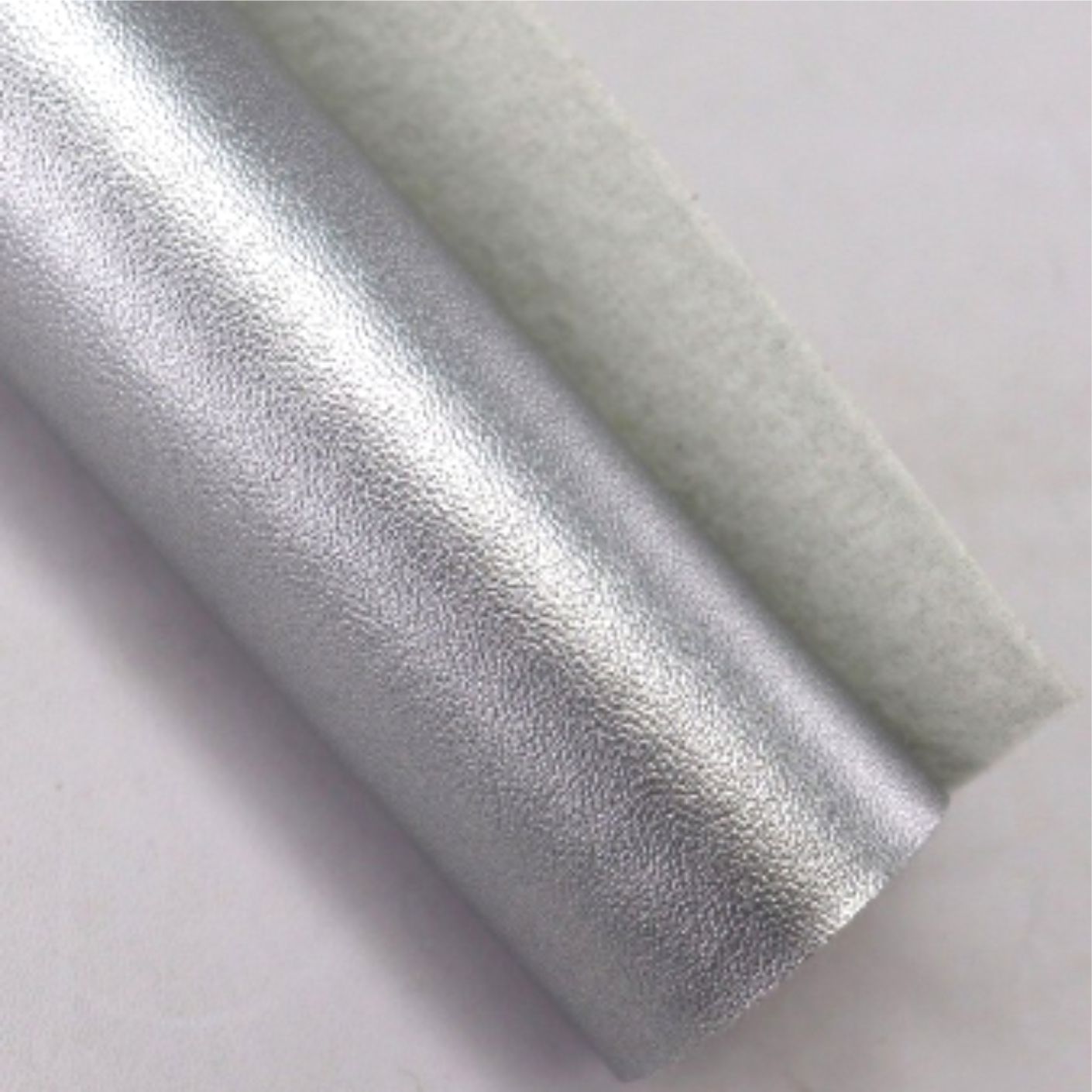 Silver Fabric Synthetic Faux PU Leather 11.75in x 12in Sheets - CraftCutterSupply.com