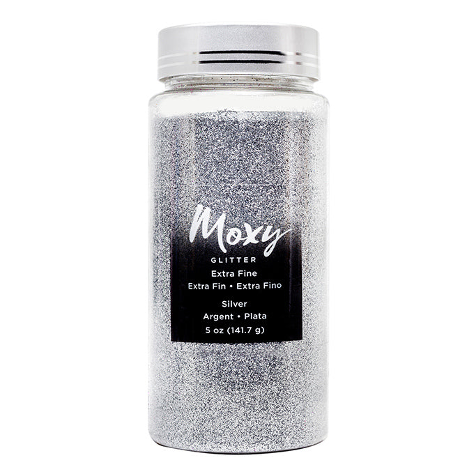 Moxy Extra Fine Glitter-Silver 5oz Bottle - CraftCutterSupply.com