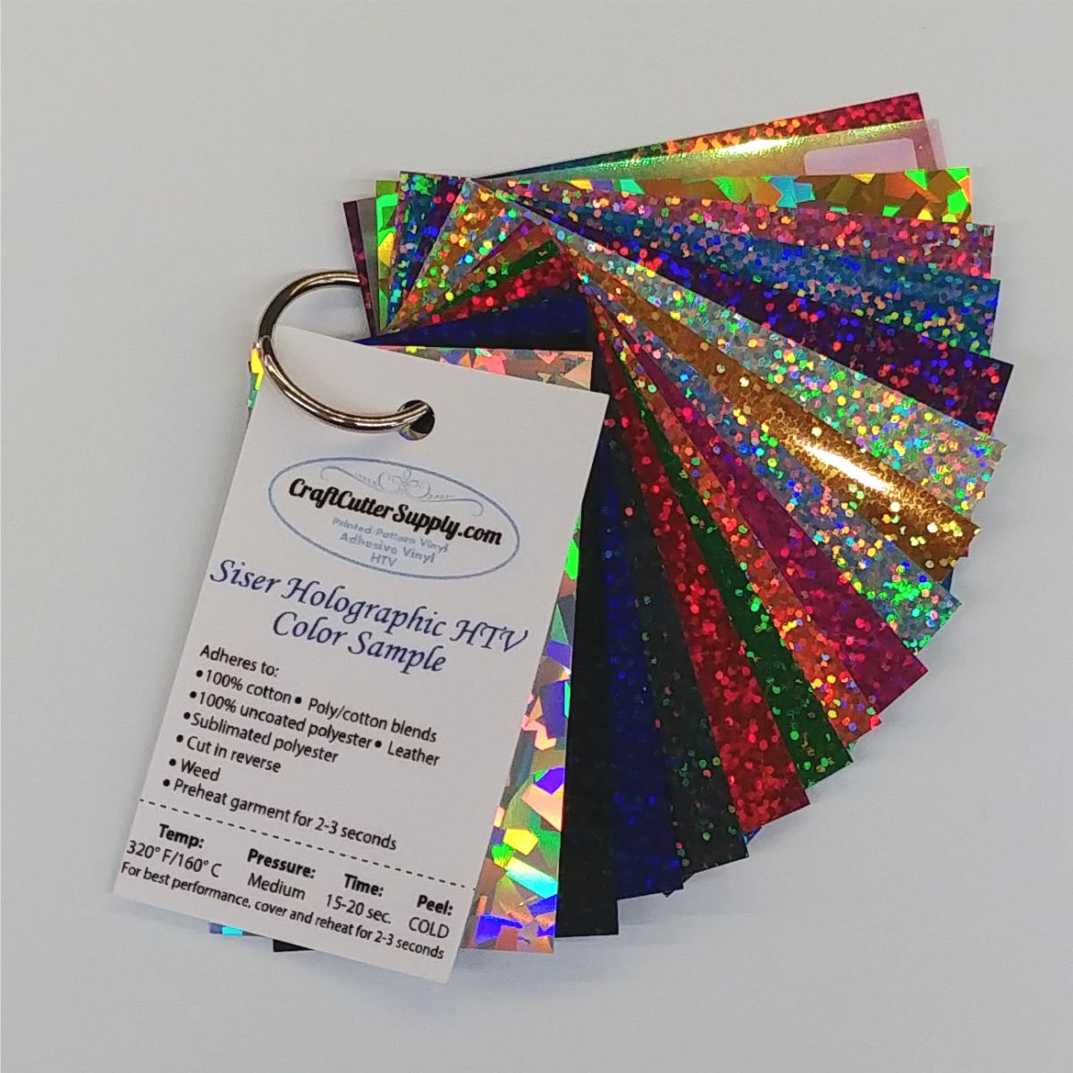 Siser® Holographic HTV Sample Ring - CraftCutterSupply.com