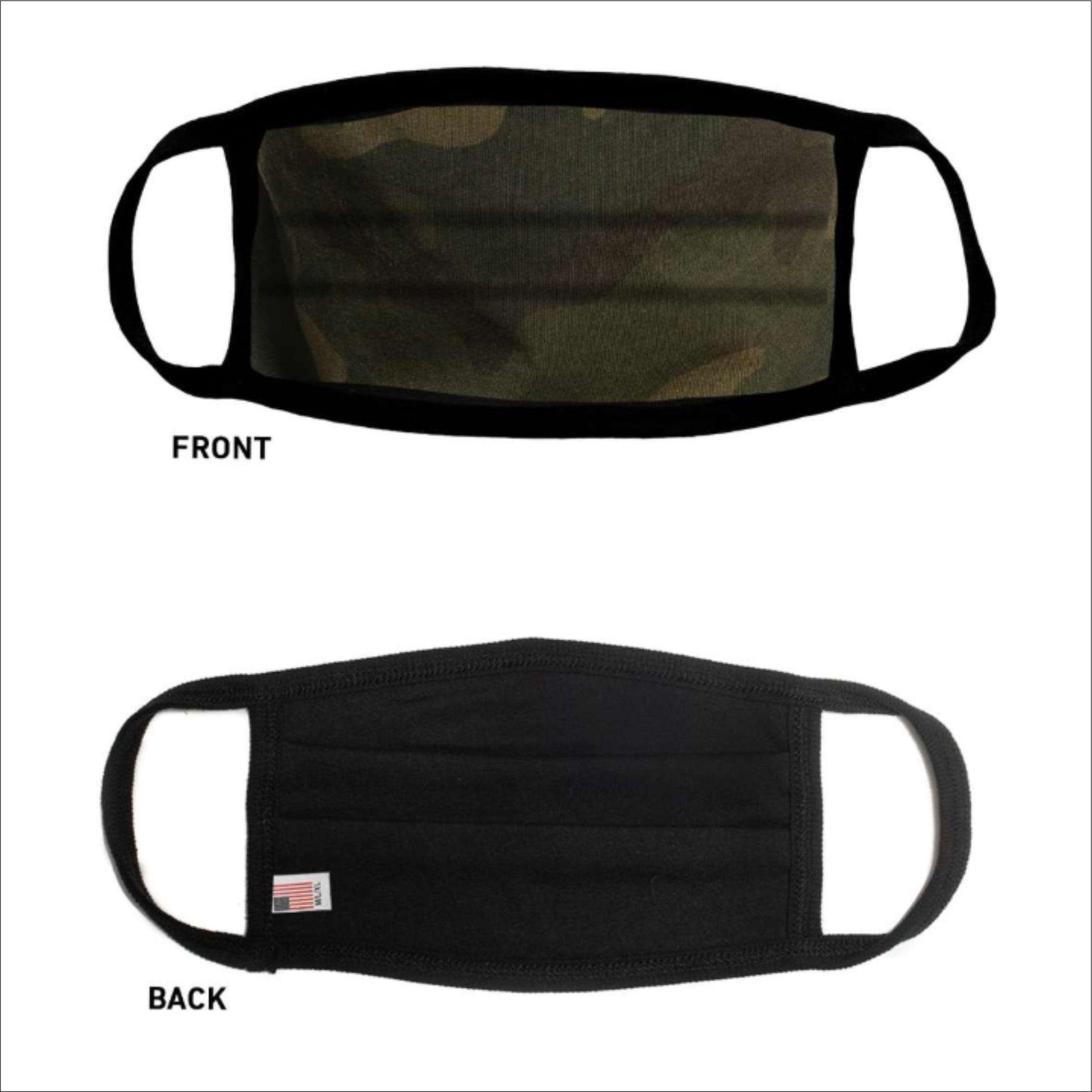 USA Made Face Mask Pleated-Green Camo - CraftCutterSupply.com