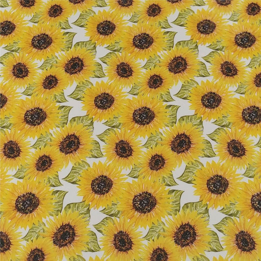 Specialty PSV Fashion Patterns-Sunflower 12in x 15in Sheet (Permanent Adhesive Pattern Vinyl) CLEARANCE
