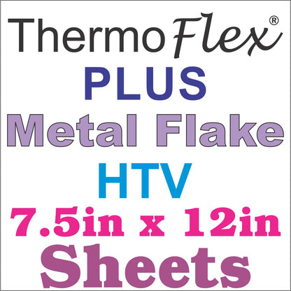 ThermoFlex® Plus Metal Flake HTV 7.5in x 12in Sheets - CraftCutterSupply.com