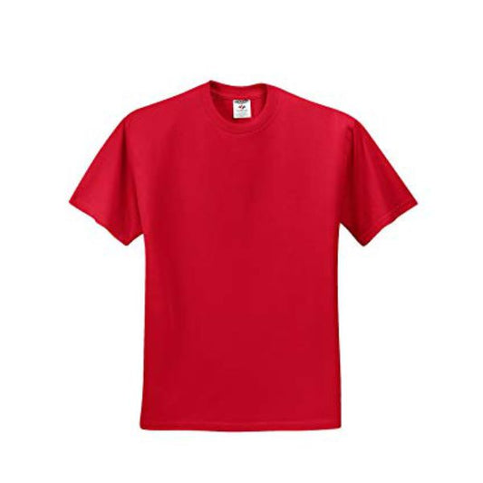 Adult Jerzees Brand 5.6oz 50/50 T-Shirt Color-True Red - CraftCutterSupply.com