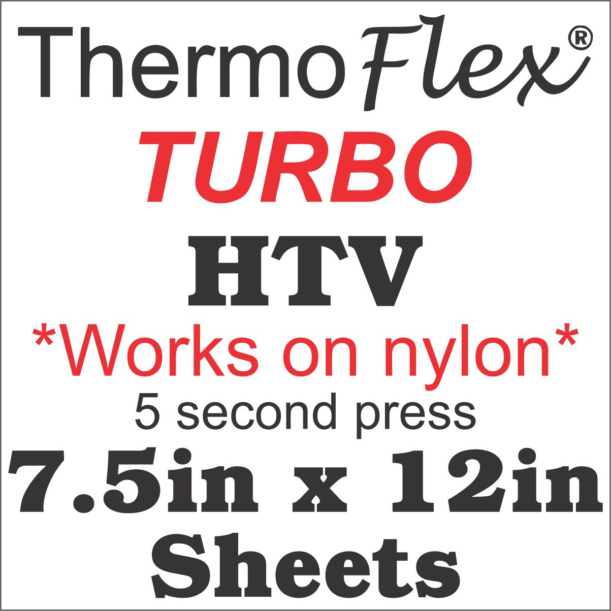 Thermoflex Turbo HTV 7.5in x 12in Sheets - CraftCutterSupply.com