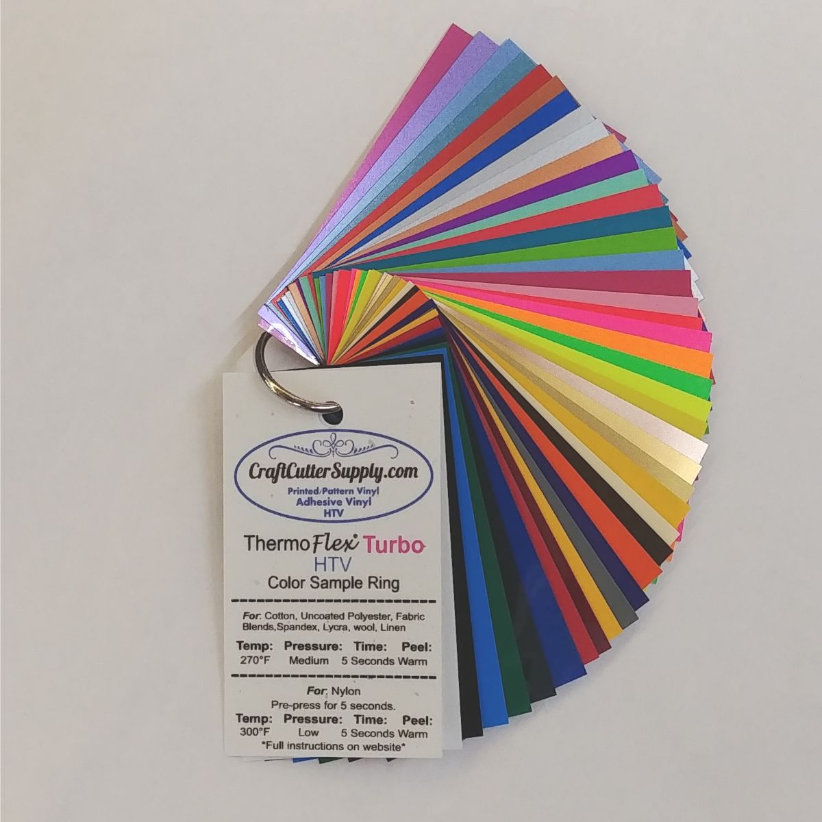 ThermoFlex® Turbo HTV Color Sample Ring - CraftCutterSupply.com