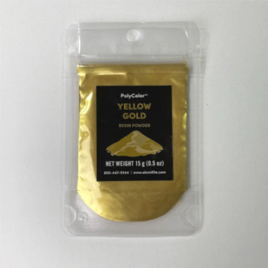 PolyColor Resin Powder-Yellow Gold 15g Bag SALE While Supplies Last